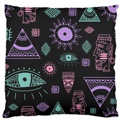Vintage Seamless Pattern With Tribal Art African Style Drawing Standard Premium Plush Fleece Cushion Case (two Sides) by Hannah976