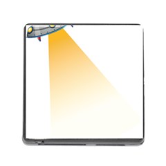 Blue Ufo Illustration Unidentified Flying Object Cartoon Memory Card Reader (square 5 Slot) by Sarkoni