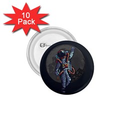 Illustration Drunk Astronaut 1 75  Buttons (10 Pack) by Bedest