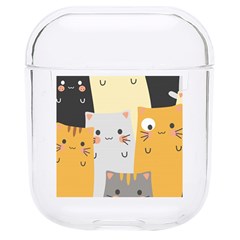 Seamless Pattern Cute Cat Cartoons Hard Pc Airpods 1/2 Case by Bedest