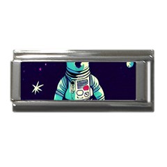 Bear Astronaut Futuristic Superlink Italian Charm (9mm) by Bedest