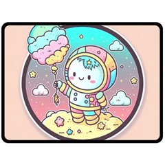 Boy Astronaut Cotton Candy Fleece Blanket (large) by Bedest