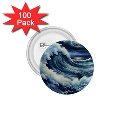Waves Storm Sea Moon Landscape 1 75  Buttons (100 Pack)  by Bedest