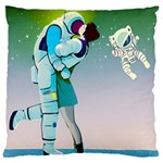 Astronaut Kiss Space Baby Large Cushion Case (Two Sides) Back