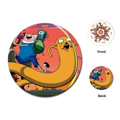 Finn And Jake Adventure Time Bmo Cartoon Playing Cards Single Design (round) by Bedest