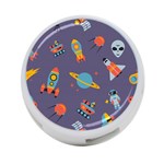 Space Seamless Patterns 4-Port USB Hub (Two Sides) Back