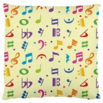 Seamless Pattern Musical Note Doodle Symbol Large Premium Plush Fleece Cushion Case (One Side) Front