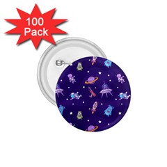 Space Seamless Pattern 1 75  Buttons (100 Pack)  by Hannah976