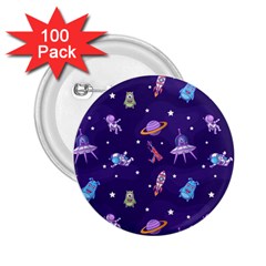 Space Seamless Pattern 2 25  Buttons (100 Pack)  by Hannah976