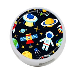 Space Seamless Pattern Cartoon Art 4-port Usb Hub (one Side) by Hannah976