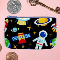 Space Seamless Pattern Cartoon Art Large Coin Purse by Hannah976