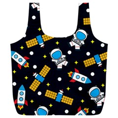 Seamless Adventure Space Vector Pattern Background Full Print Recycle Bag (xxxl) by Hannah976