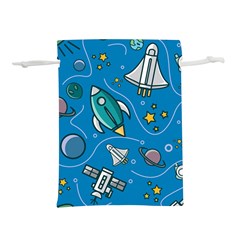 About Space Seamless Pattern Lightweight Drawstring Pouch (l) by Hannah976