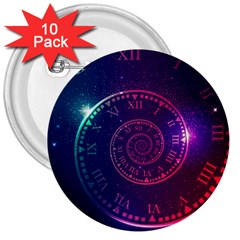 Time Machine 3  Buttons (10 Pack)  by Hannah976