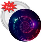 Time Machine 3  Buttons (10 pack)  Front
