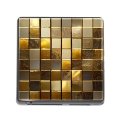 Golden Mosaic Tiles  Memory Card Reader (square 5 Slot) by essentialimage