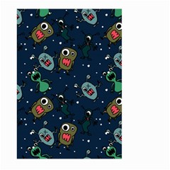 Monster Alien Pattern Seamless Background Large Garden Flag (two Sides) by Hannah976