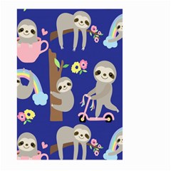 Hand Drawn Cute Sloth Pattern Background Large Garden Flag (two Sides) by Hannah976