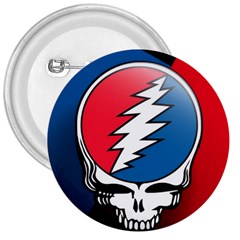 Grateful Dead Big Skull 3  Buttons by Bedest