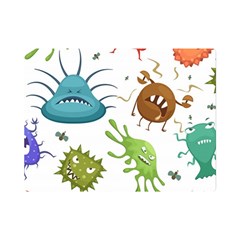 Dangerous Streptococcus Lactobacillus Staphylococcus Others Microbes Cartoon Style Vector Seamless P Premium Plush Fleece Blanket (mini) by Ravend