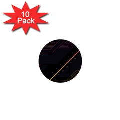 Gradient Geometric Shapes Dark Background 1  Mini Buttons (10 Pack)  by Apen