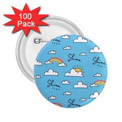 Seamless Pattern Vector Owl Cartoon With Bugs 2 25  Buttons (100 Pack)  by Apen