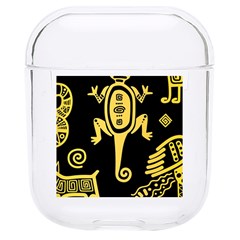 Mexican Culture Golden Tribal Icons Hard Pc Airpods 1/2 Case