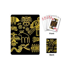 Golden Indian Traditional Signs Symbols Playing Cards Single Design (mini) by Apen
