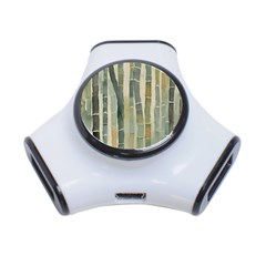 Bamboo Plants 3-port Usb Hub by Ravend