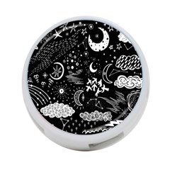 Vector Set Sketch Drawn With Space 4-port Usb Hub (one Side) by Ravend