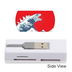 The Great Wave Of Kaiju Memory Card Reader (stick) by Cendanart