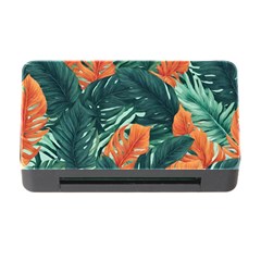 Green Tropical Leaves Memory Card Reader With Cf by Jack14