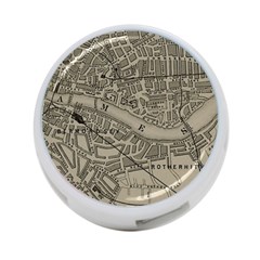 Vintage London Map 4-port Usb Hub (one Side) by Cendanart