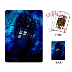 Tardis Doctor Who Space Galaxy Playing Cards Single Design (rectangle) by Cendanart