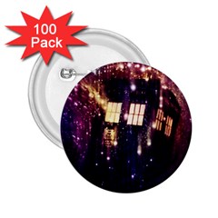 Tardis Regeneration Art Doctor Who Paint Purple Sci Fi Space Star Time Machine 2 25  Buttons (100 Pack)  by Cendanart