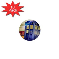 Tardis Wilderness Doctor Who 1  Mini Buttons (10 Pack)  by Cendanart