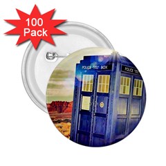 Tardis Wilderness Doctor Who 2 25  Buttons (100 Pack)  by Cendanart