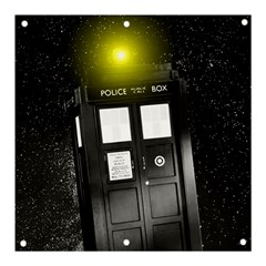 Doctor Who Space Tardis Banner And Sign 3  X 3  by Cendanart