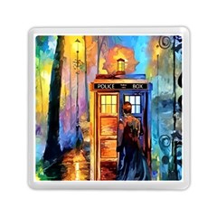 Tardis Doctor Who Paint Painting Memory Card Reader (square) by Cendanart