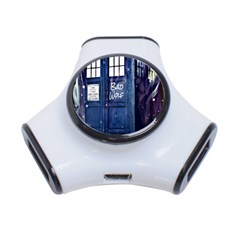 Bad Wolf Tardis Doctor Who 3-port Usb Hub by Cendanart