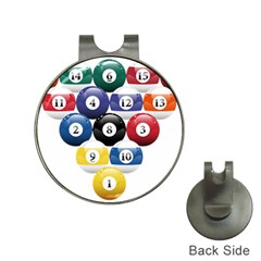 Racked Billiard Pool Balls Hat Clips With Golf Markers by Ket1n9