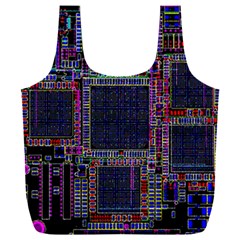 Cad Technology Circuit Board Layout Pattern Full Print Recycle Bag (xxl) by Ket1n9