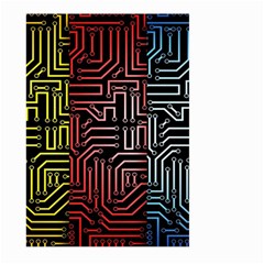 Circuit Board Seamless Patterns Set Large Garden Flag (two Sides) by Ket1n9