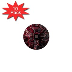 Chip Retro Technology 1  Mini Magnet (10 Pack)  by Cendanart