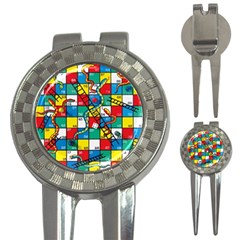 Snakes And Ladders 3-in-1 Golf Divots by Ket1n9