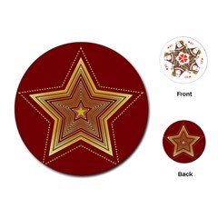 Christmas Star Seamless Pattern Playing Cards Single Design (round) by Ket1n9