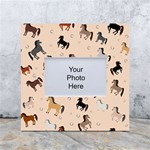 Horses For Courses Pattern White Box Photo Frame 4  x 6  Front