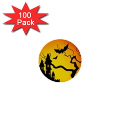 Halloween Night Terrors 1  Mini Buttons (100 Pack)  by Ket1n9