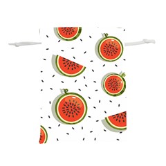 Seamless Background Pattern-with-watermelon Slices Lightweight Drawstring Pouch (m) by Ket1n9