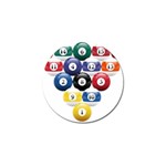 Racked Billiard Pool Balls Golf Ball Marker (10 pack) Front